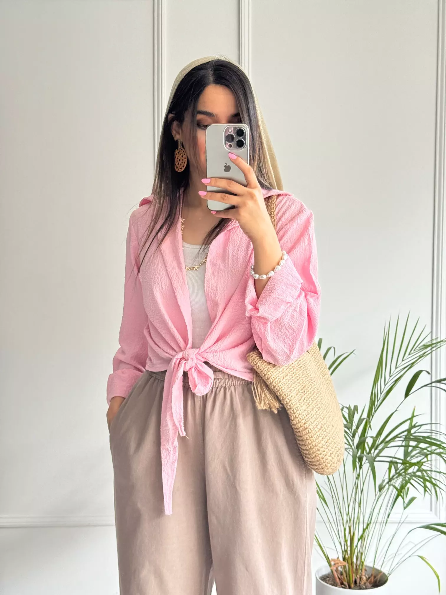 شومیز گره ای یاشیل